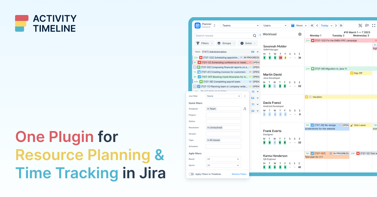 ActivityTimeline for Jira preview