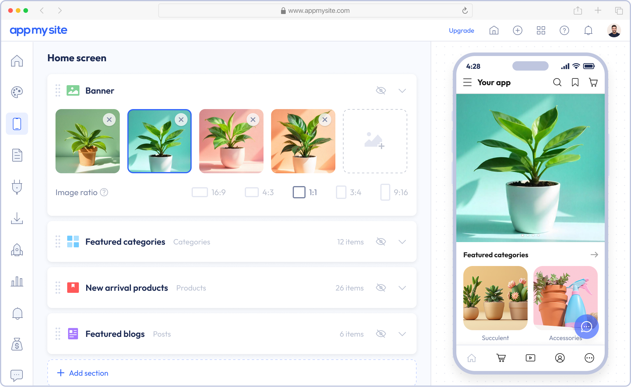 AppMySite Community preview