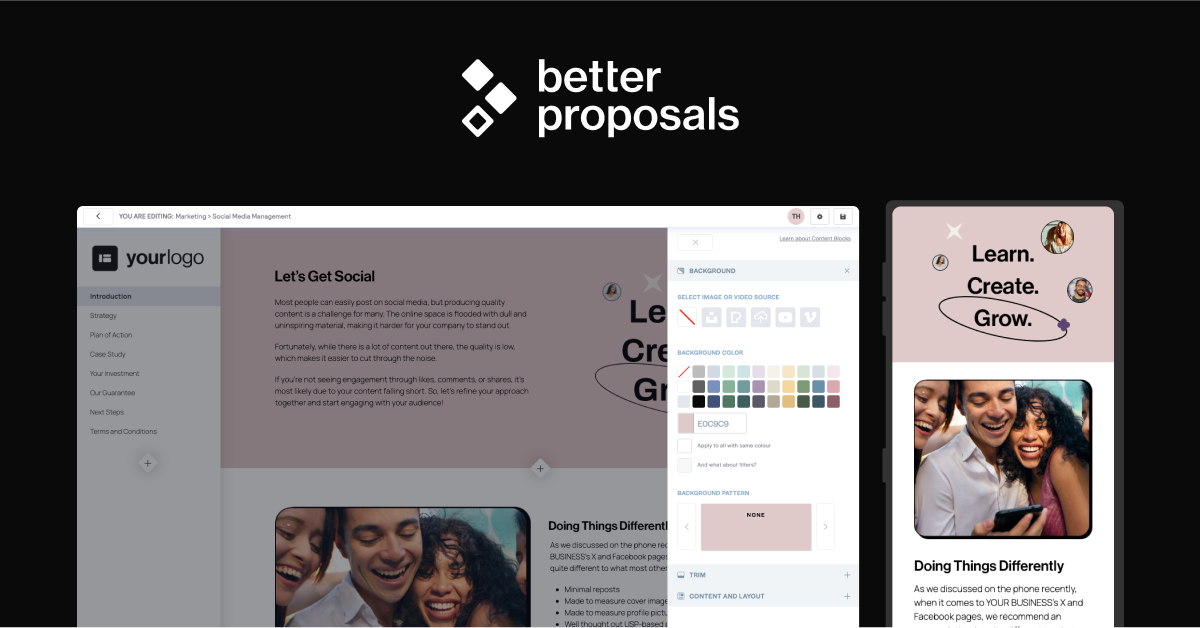 BetterProposals preview
