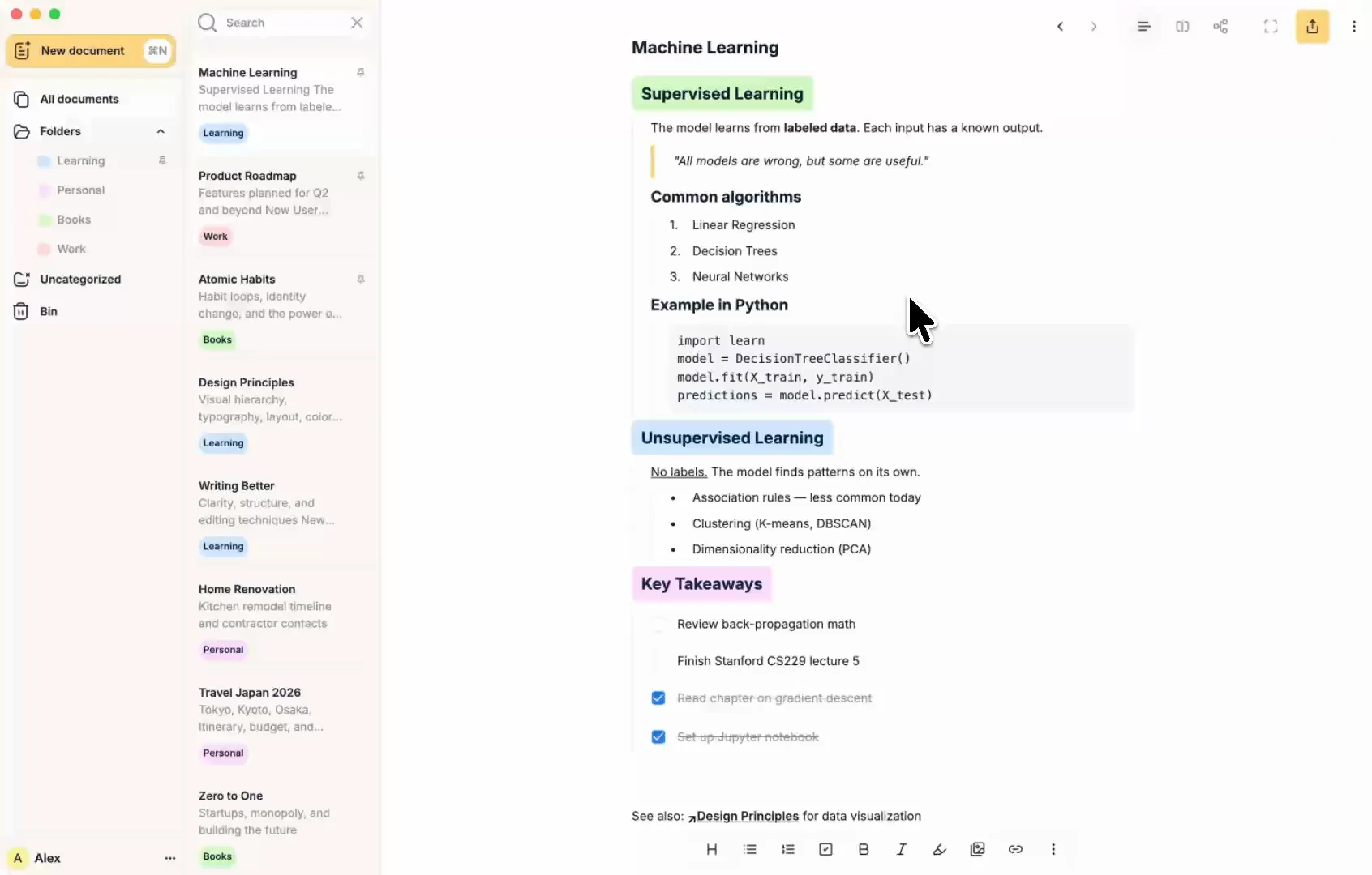 Hemingway Mind Map preview