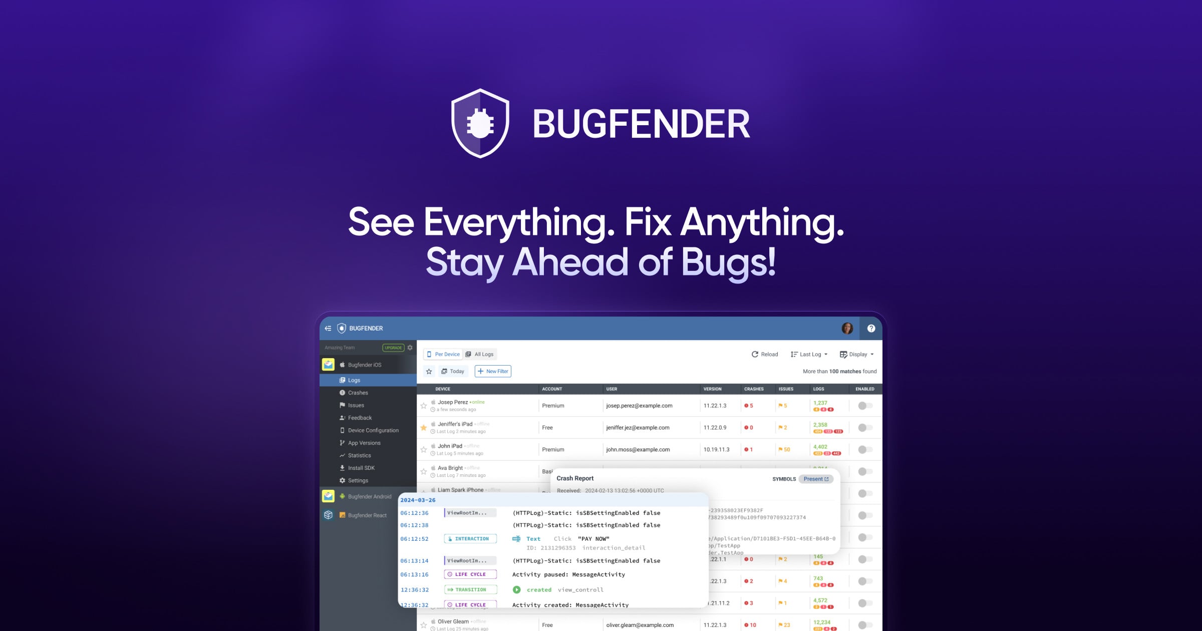 Bugfender preview