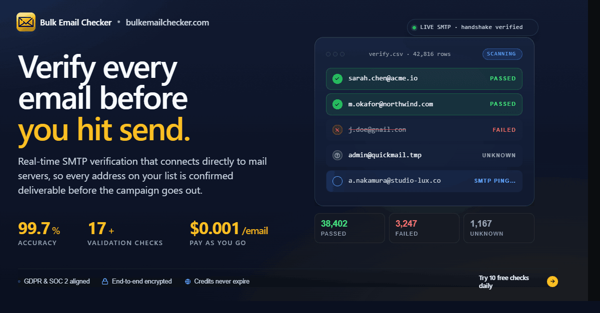 Bulkemailchecker preview