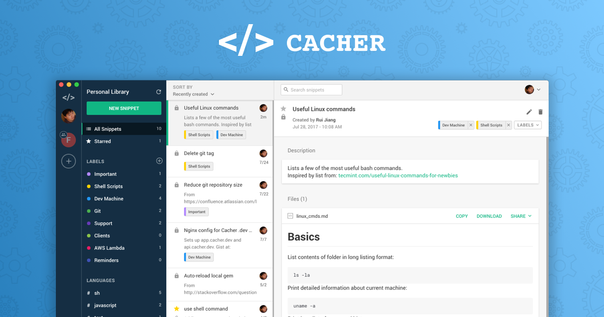 Cacher preview