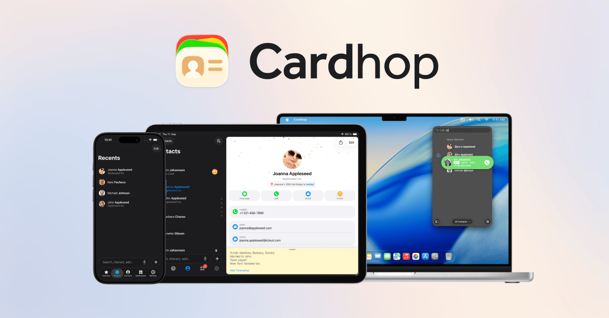 Cardhop preview