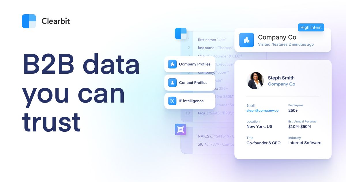 Clearbit preview