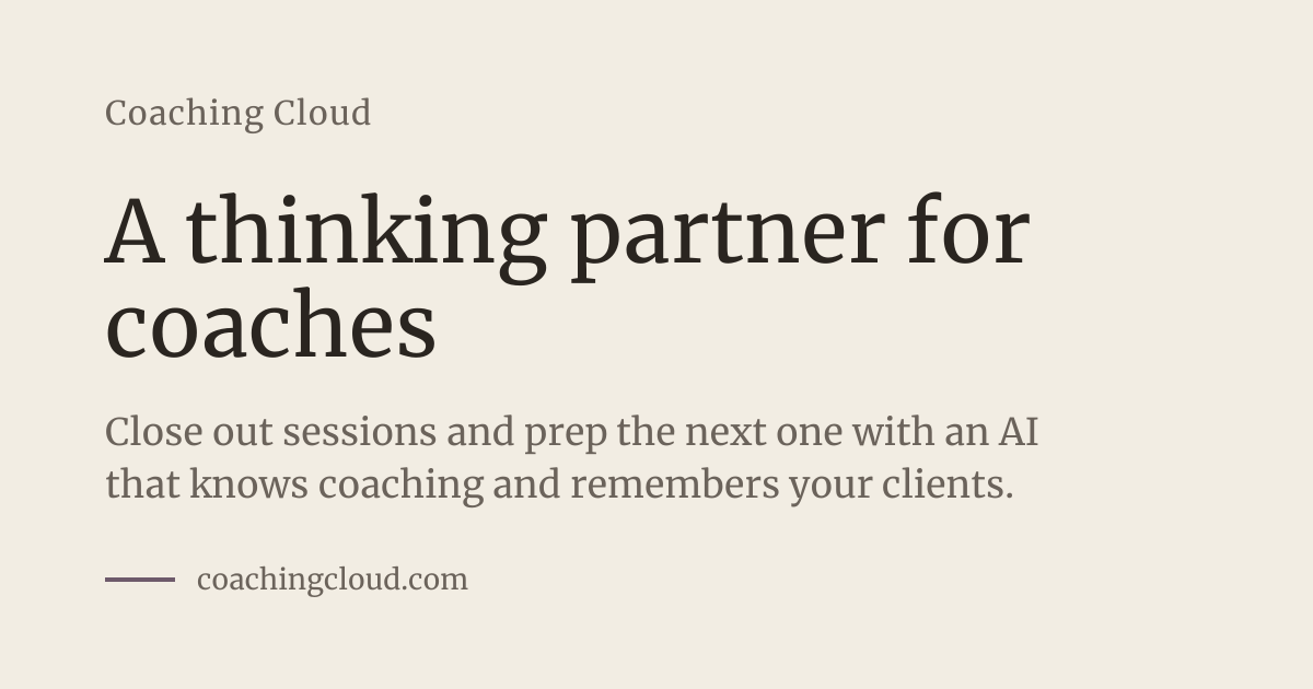 CoachingCloud preview