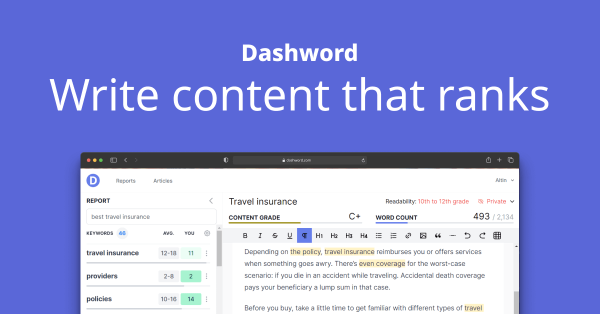 Dashword preview