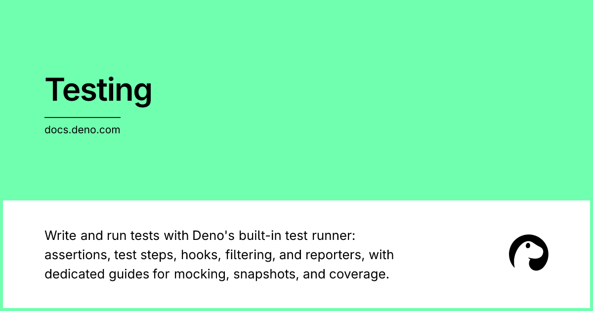 Deno Test preview