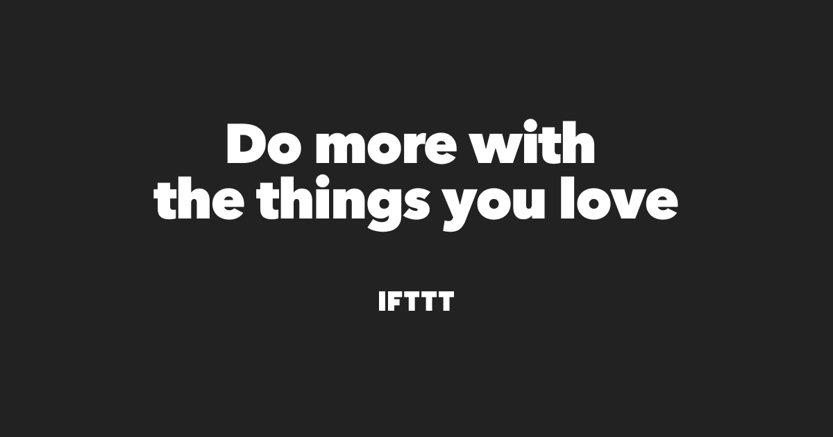 IFTTT preview