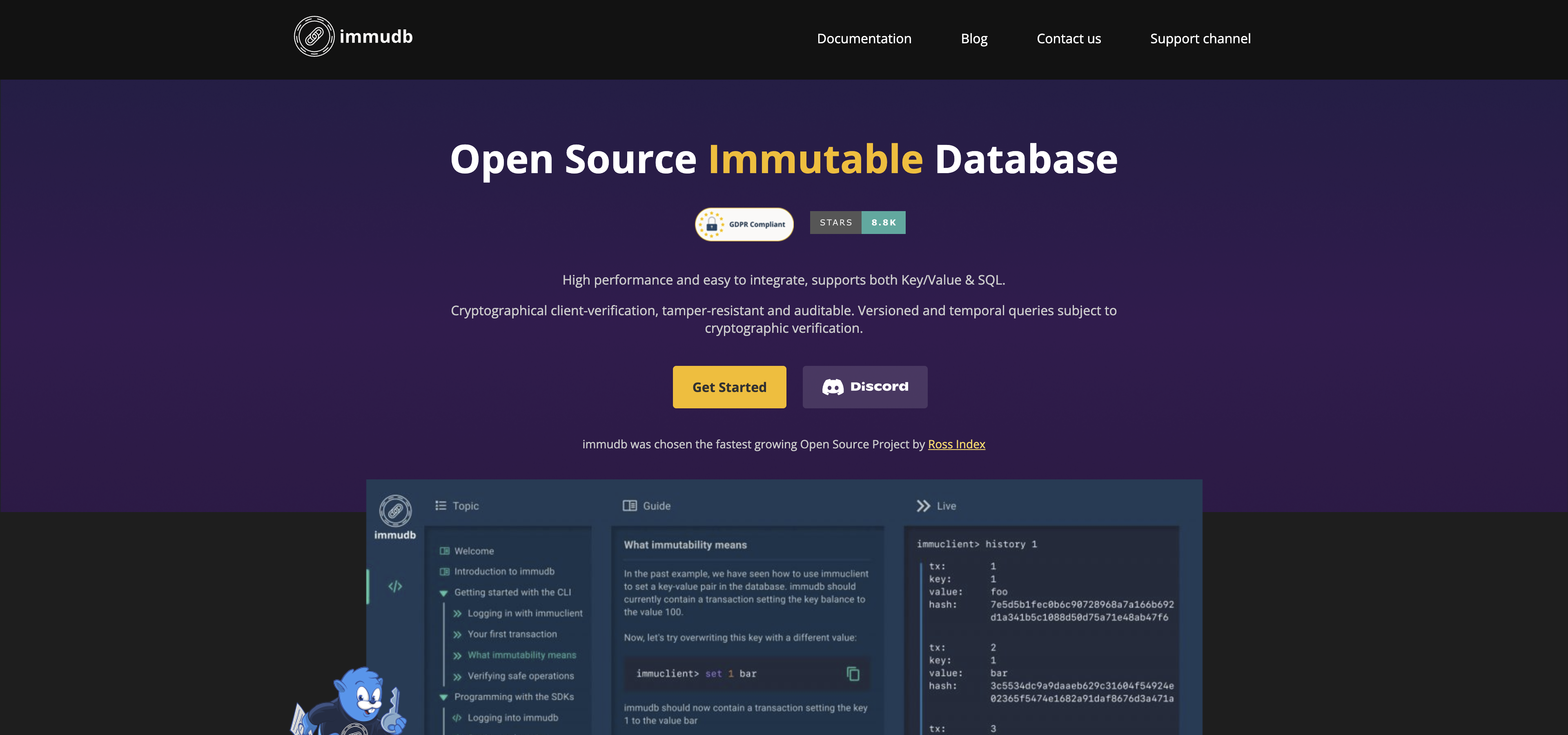ImmuDB preview