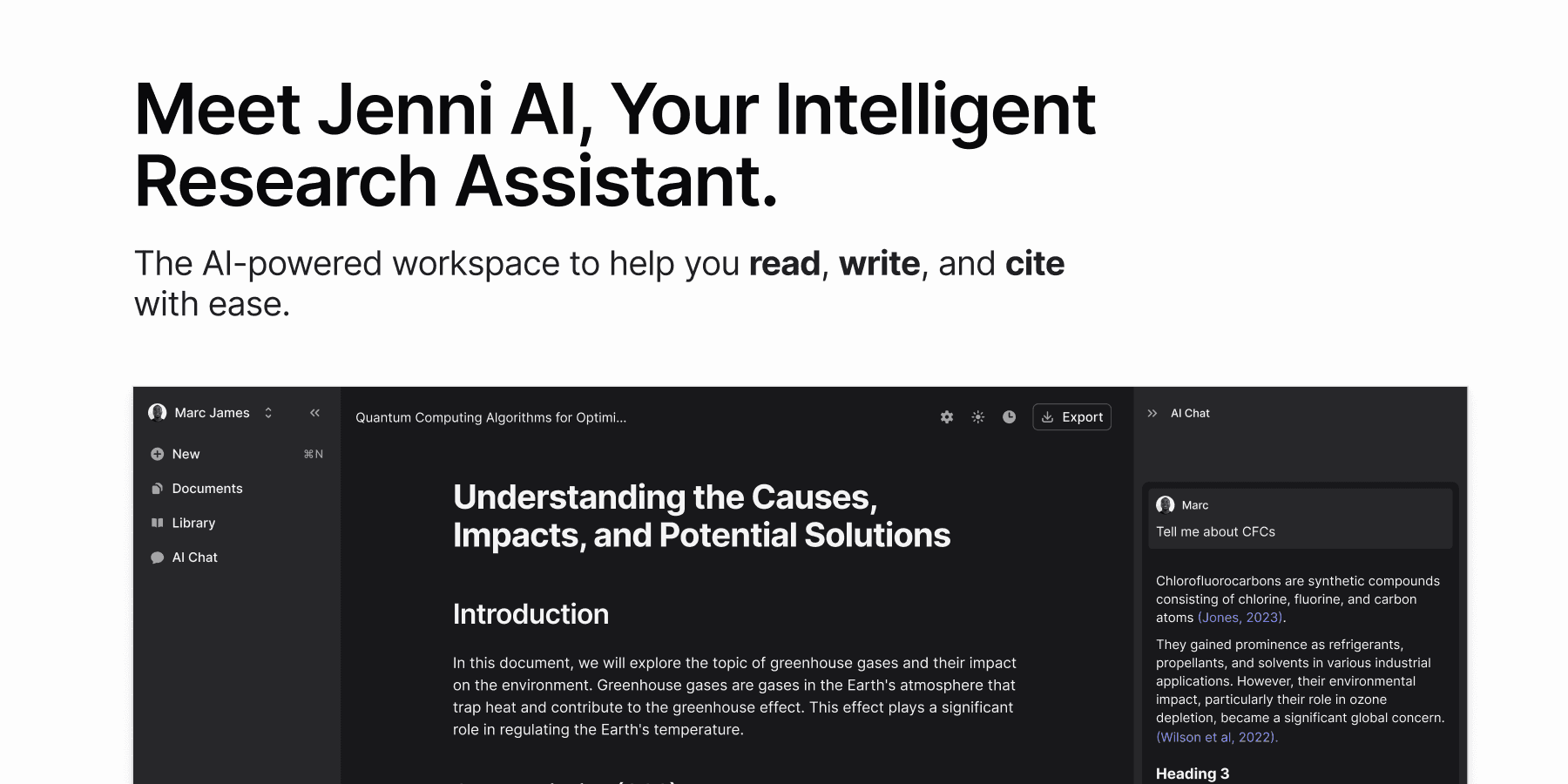Jenni AI preview