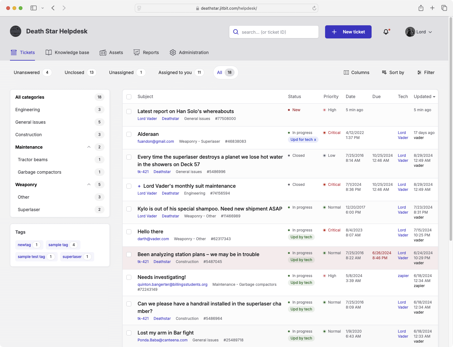 JitBit Helpdesk preview