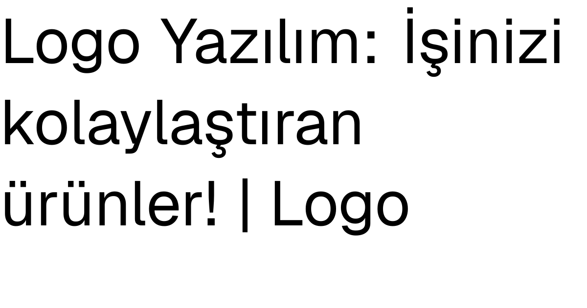 Logo Yazilim preview