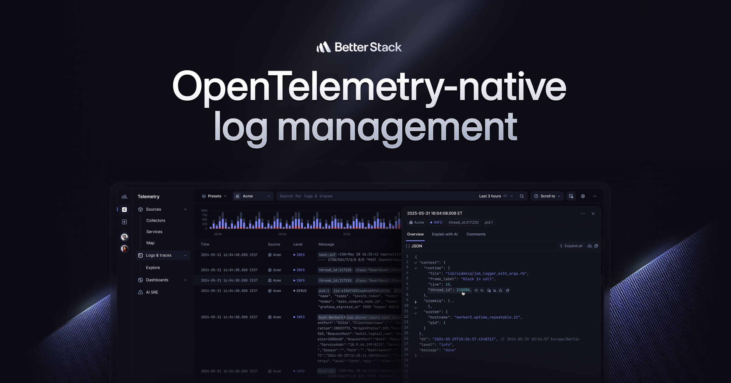 Logtail preview