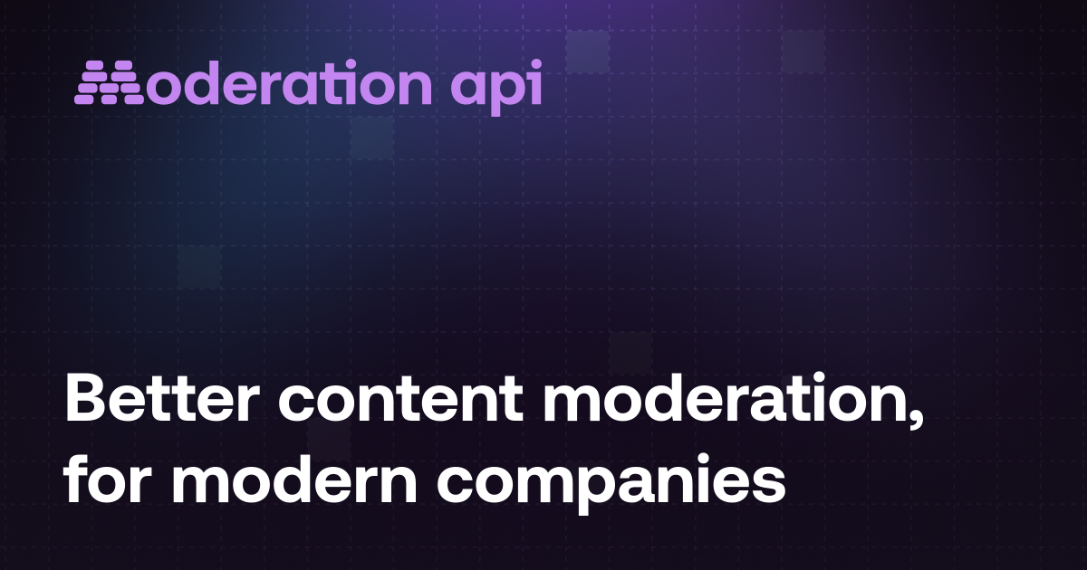 Moderation API preview