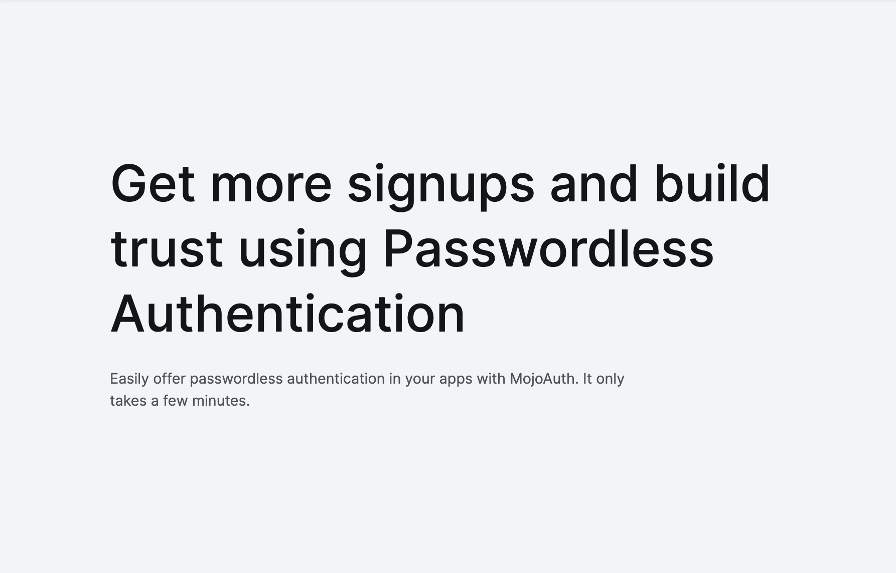 MojoAuth preview