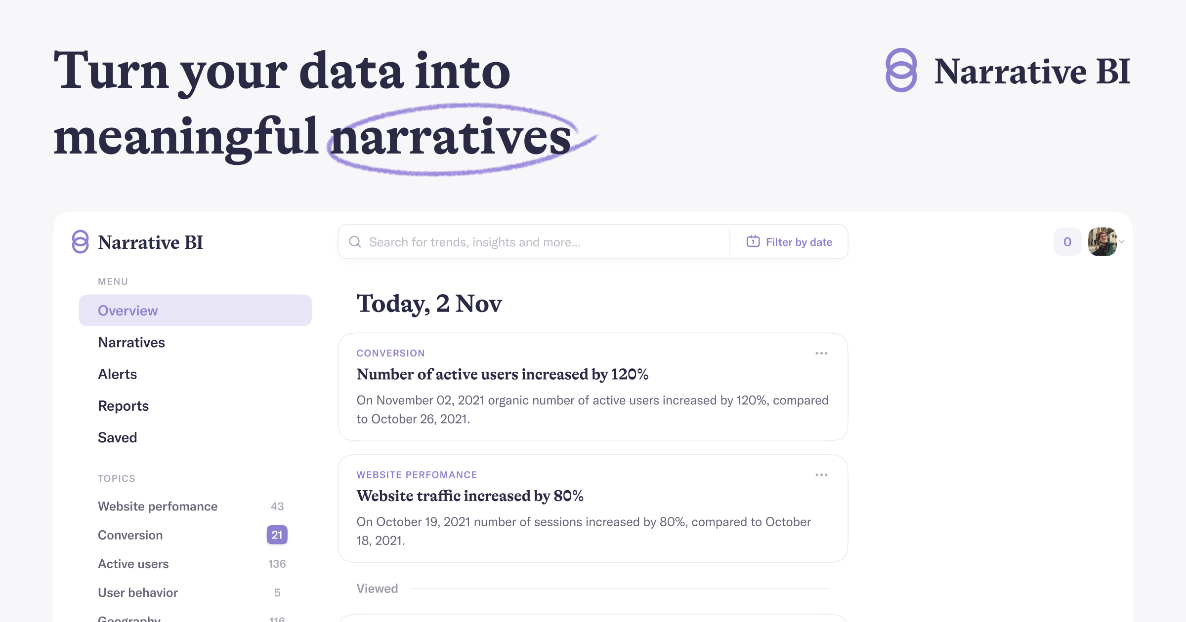 Narrative BI preview