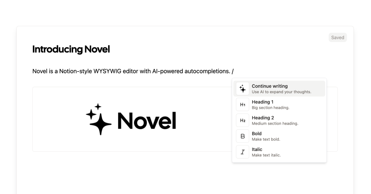 Novel.sh preview