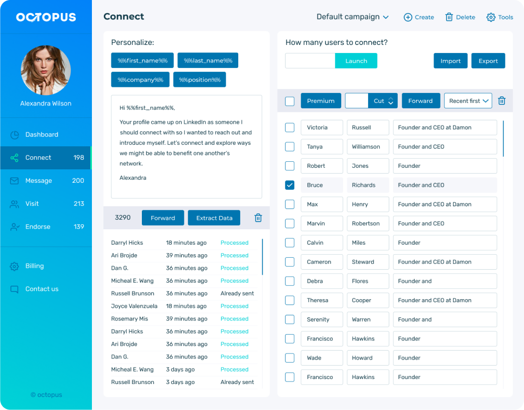 Octopus CRM preview