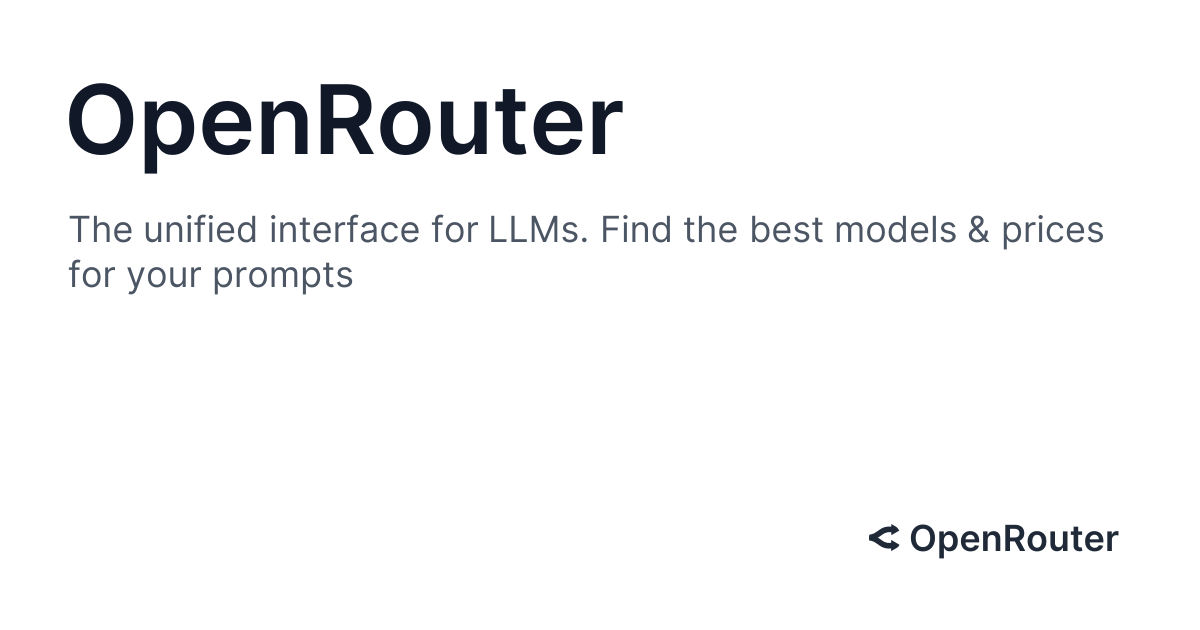 OpenRouter preview