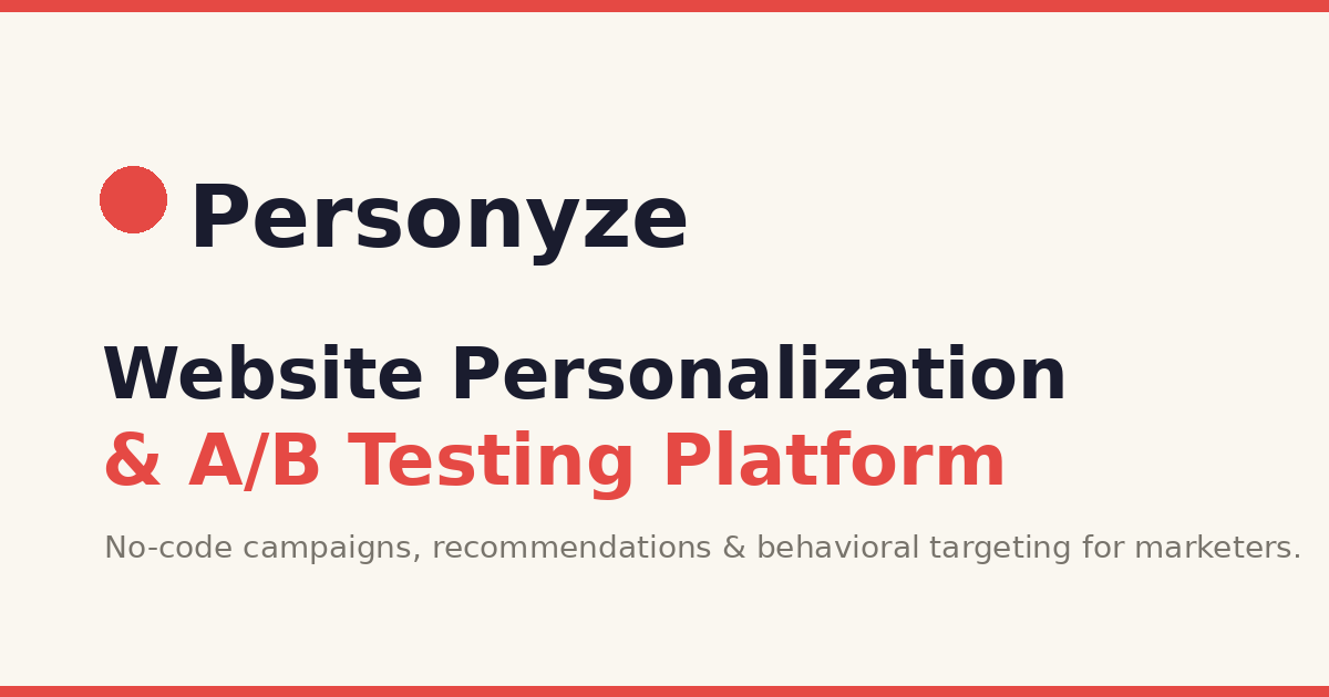 Personyze preview