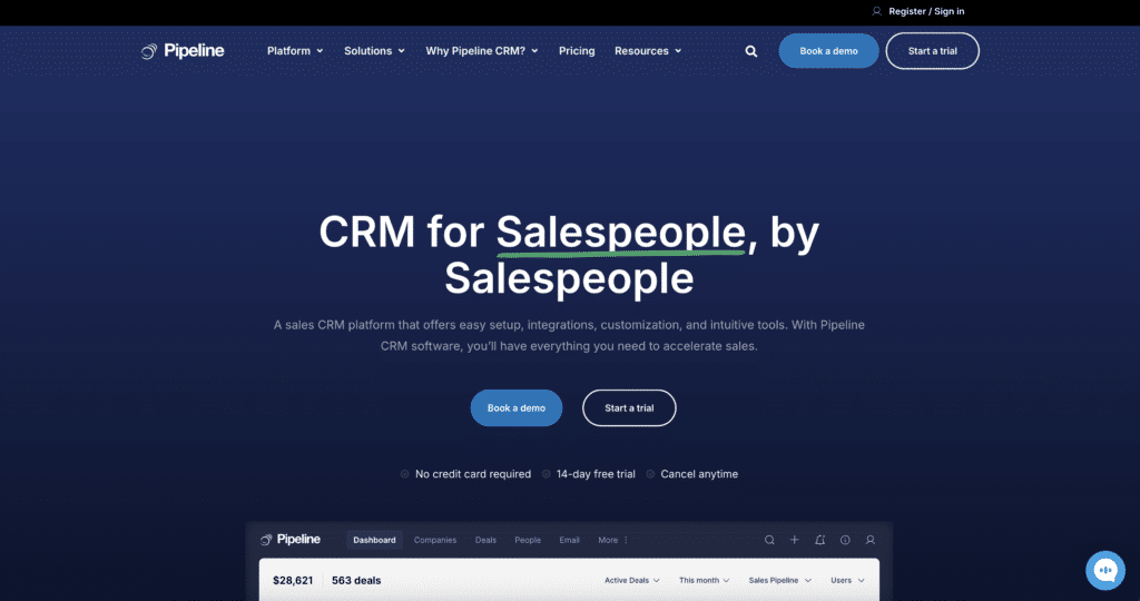 Pipeline CRM preview