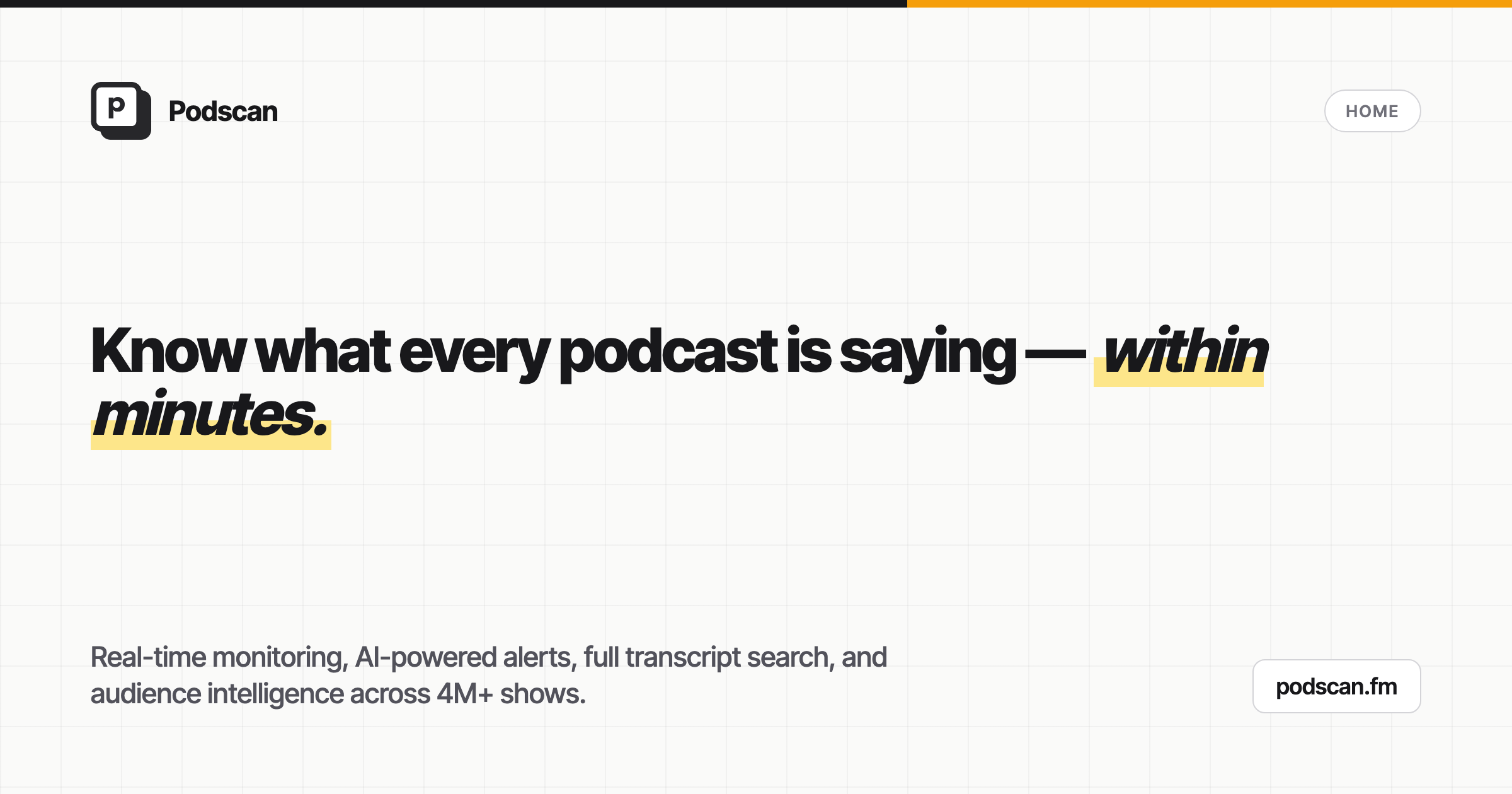 Podscan preview