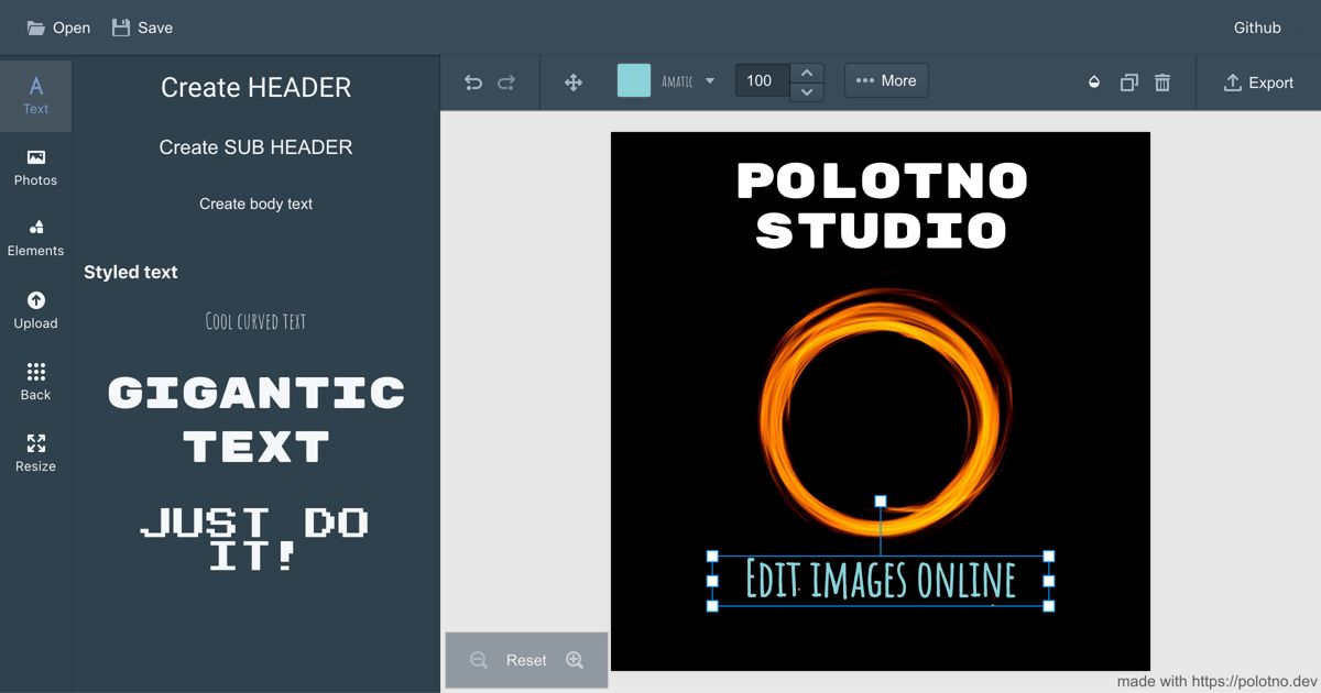 Polotno Studio preview