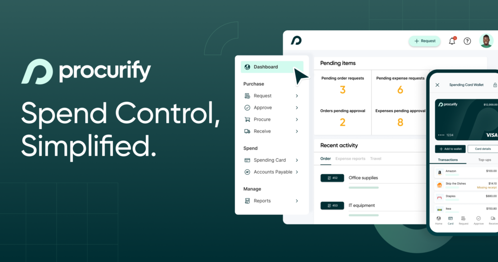Procurify Spend preview