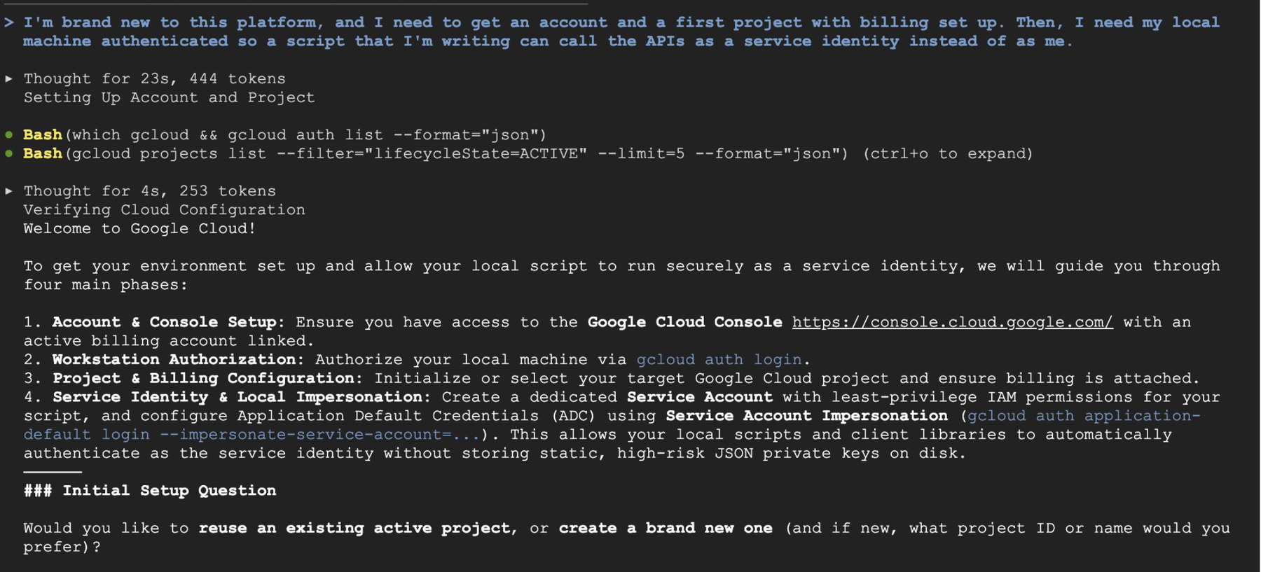 Google Cloud screenshot 1