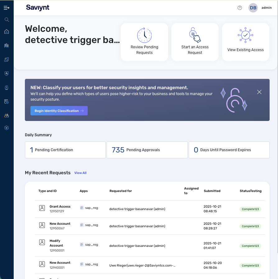 Saviynt screenshot 1