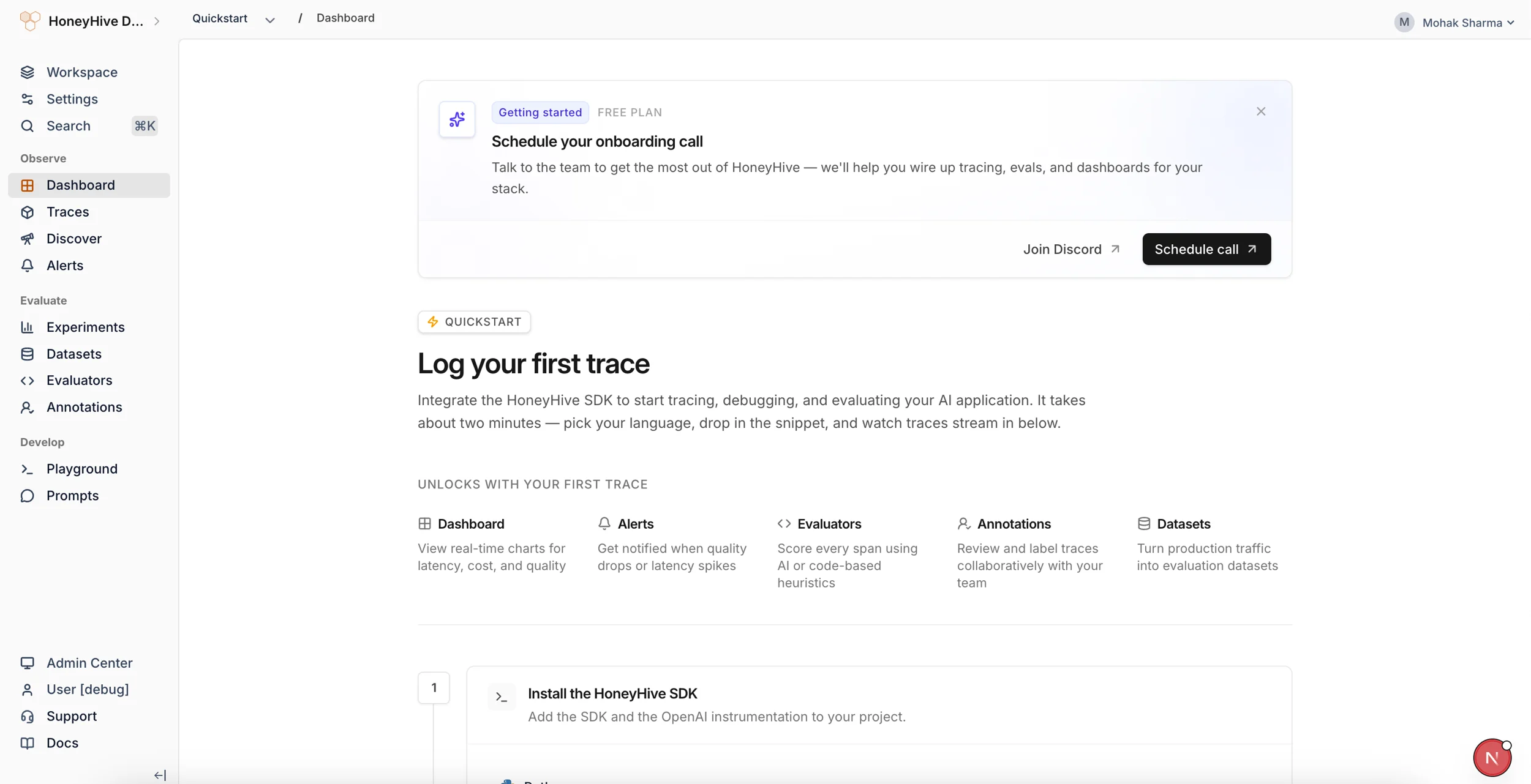 HoneyHive screenshot 1