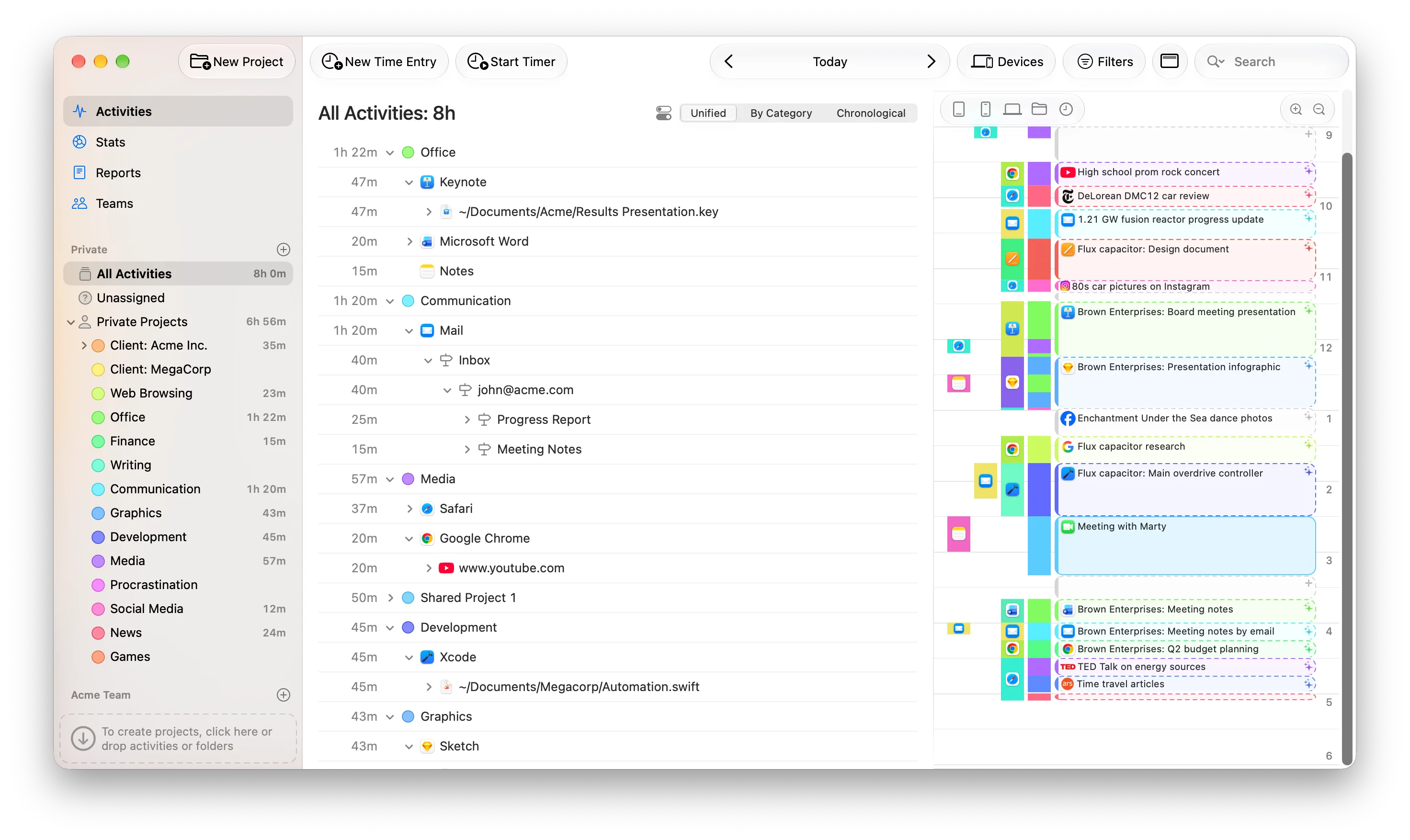 Timing App screenshot 1