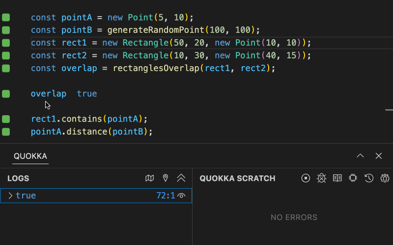 Quokka.js preview