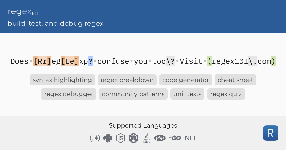 Regex101 preview