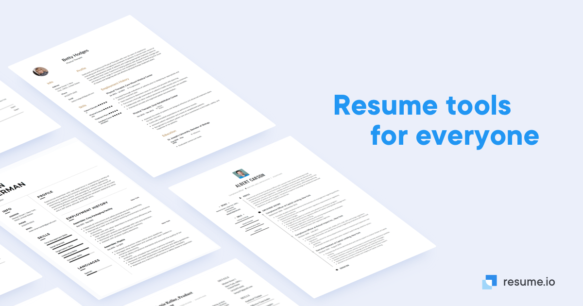 Resume.io preview