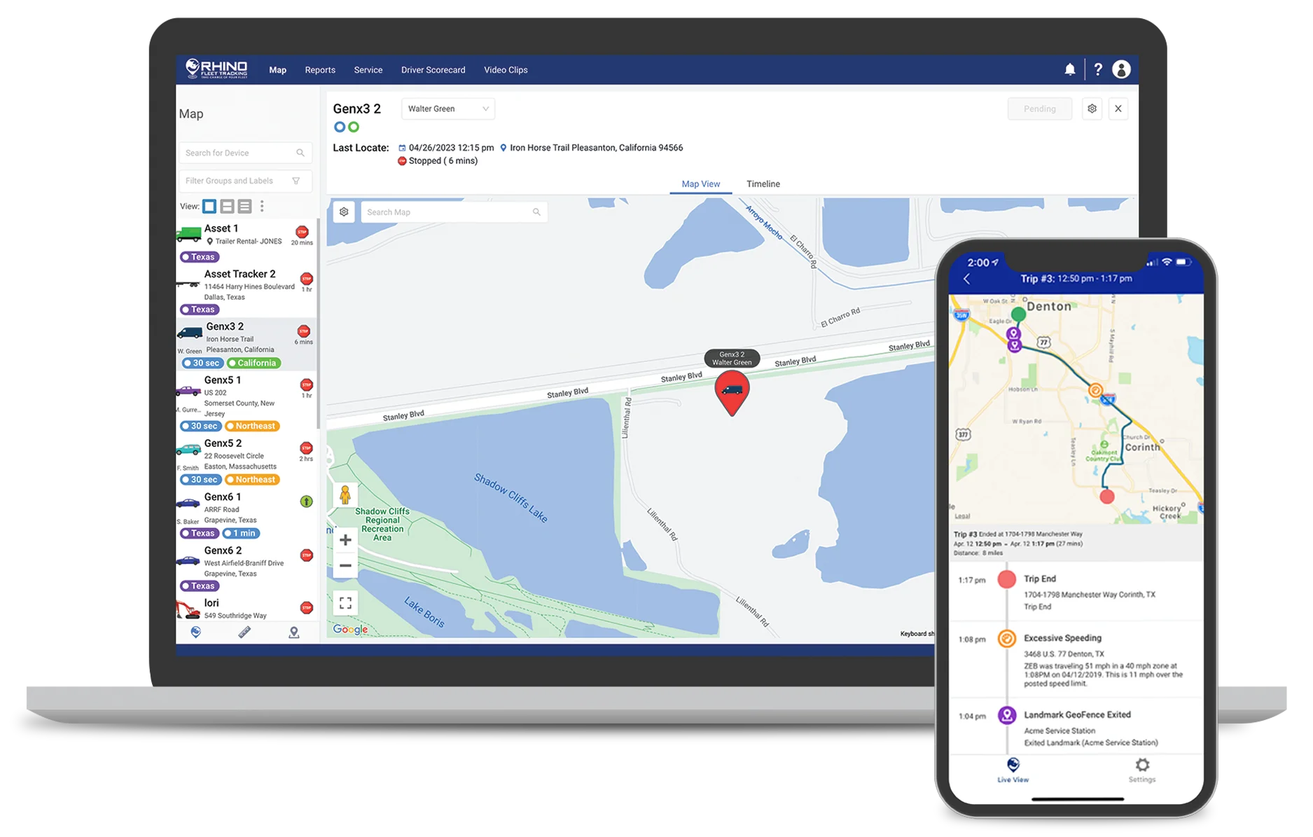 Rhino Fleet Tracking preview