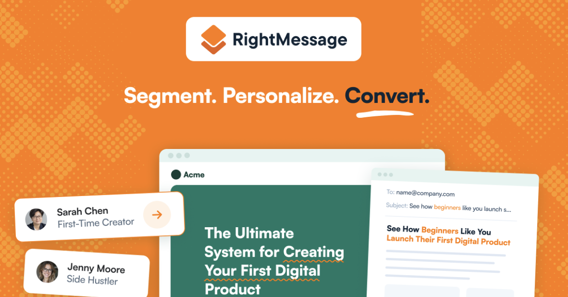 RightMessage preview