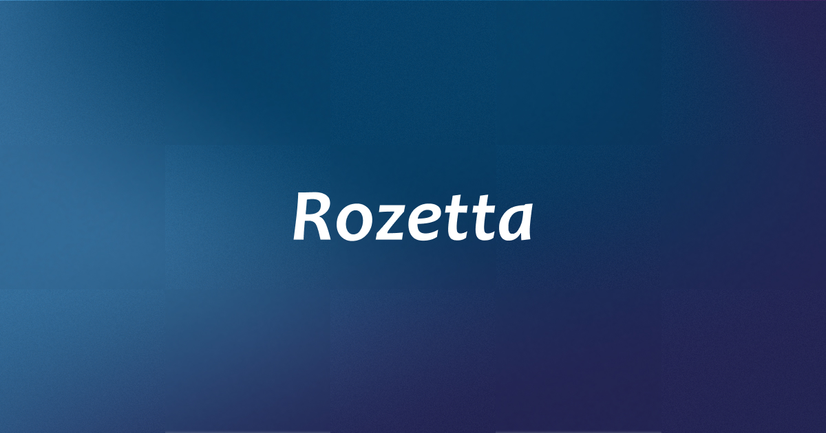 Rozetta preview