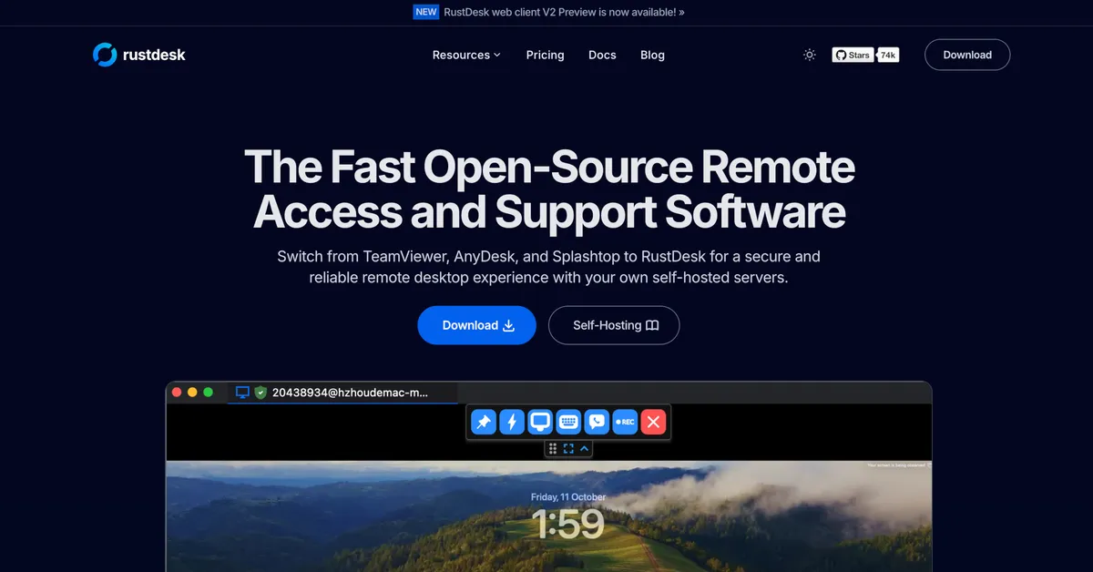 Rustdesk preview