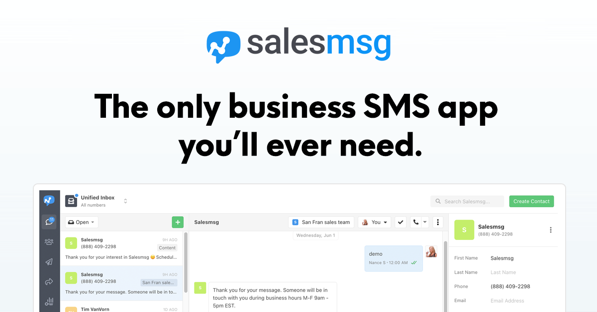 Salesmsg preview