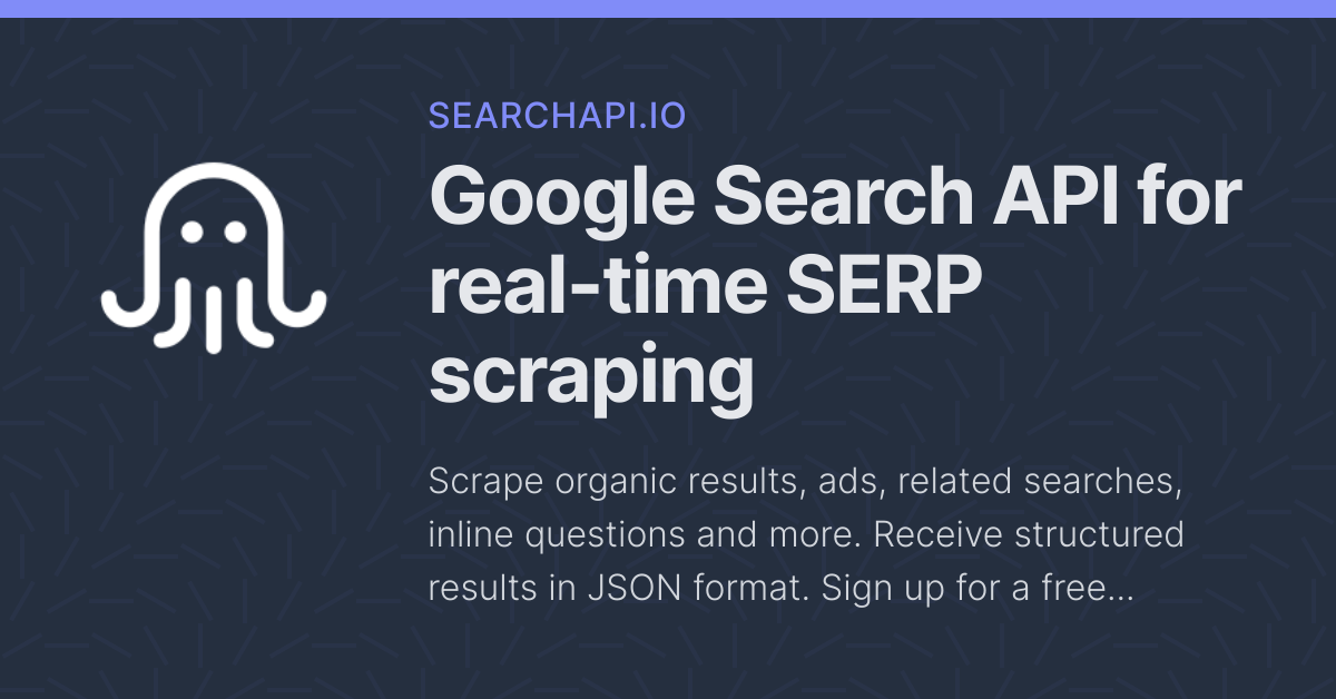 SearchAPI preview