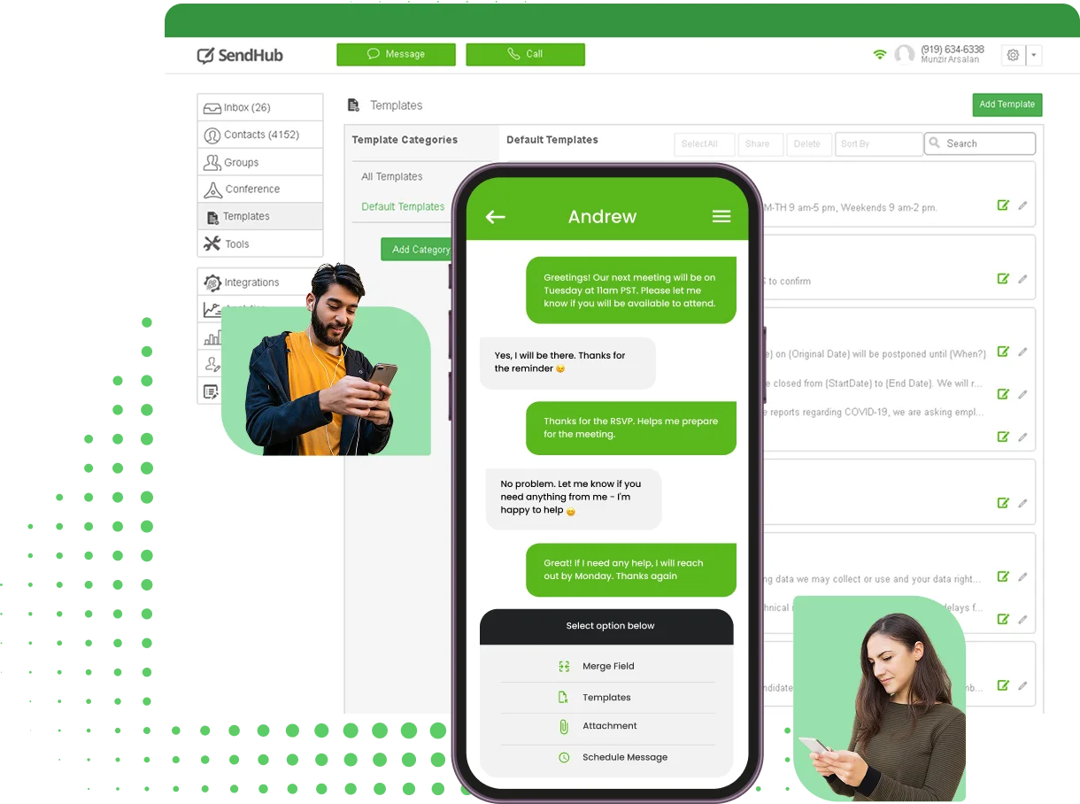 Sendhub preview
