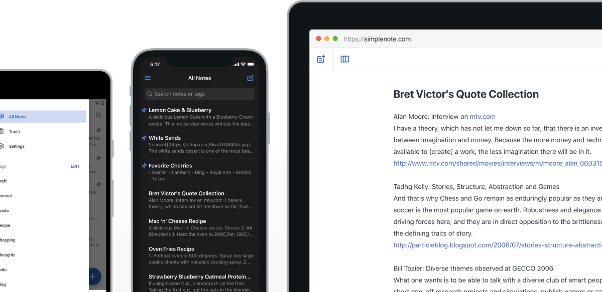 Simplenote preview