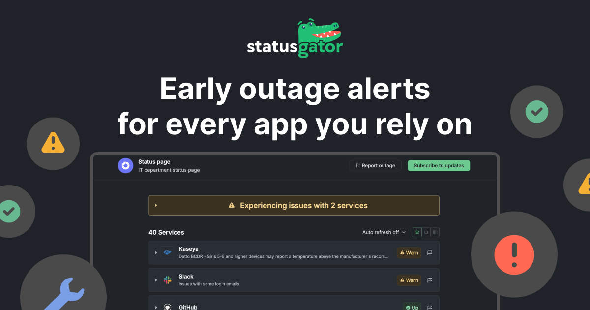 StatusGator preview