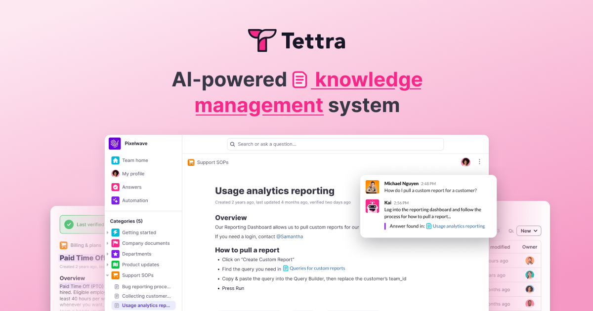 Tettra preview