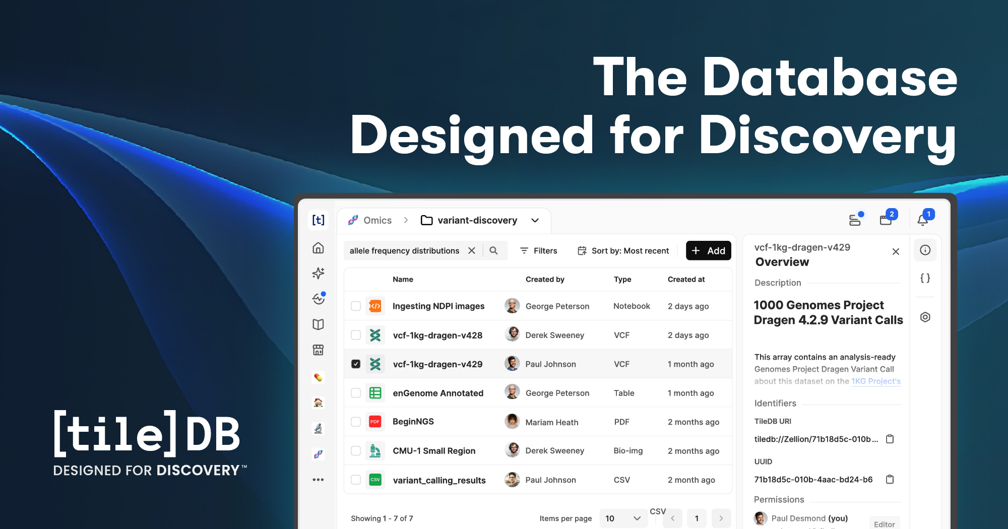 TileDB preview