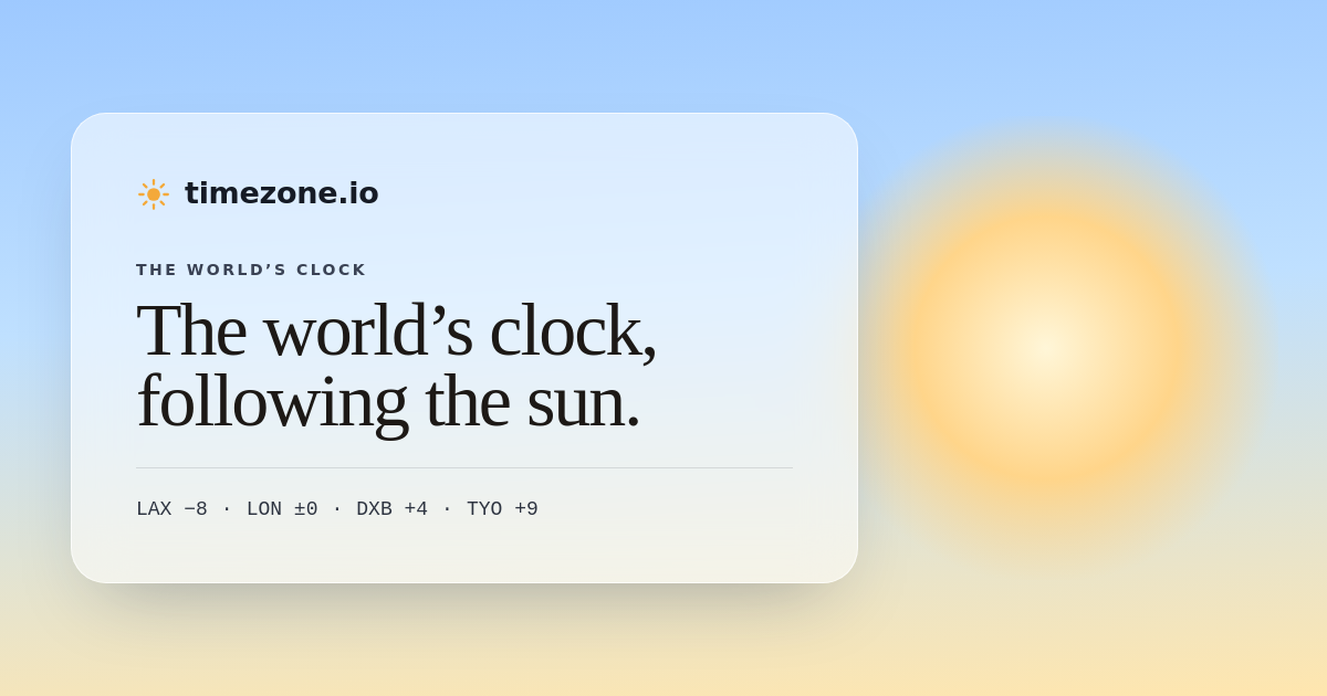 Timezone.io preview