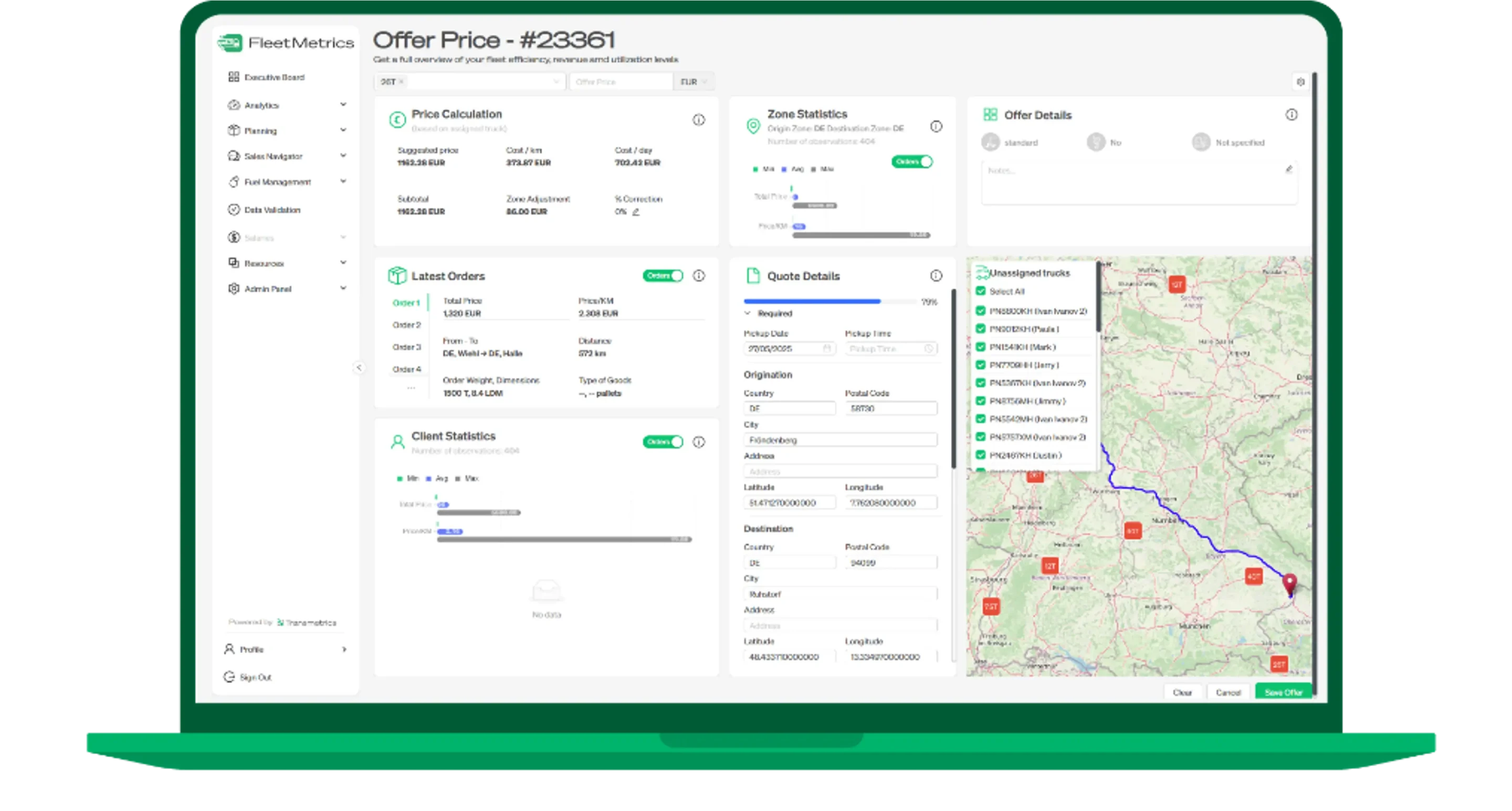 Transmetrics preview