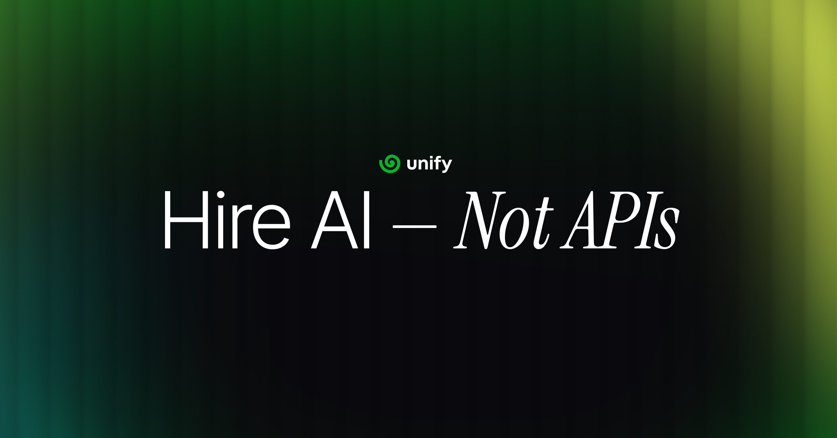 Unify AI preview